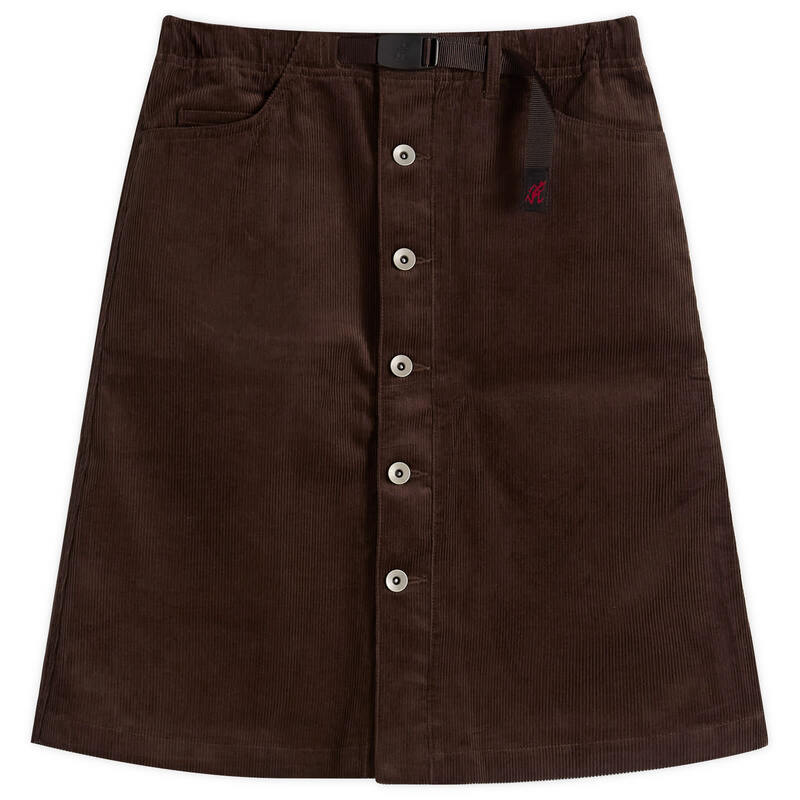 グラミチ レディース ボトムスカート ボタンダウン ミディ ダウン Gramicci Button Down Midi Skirt Deep Brown ブラウン