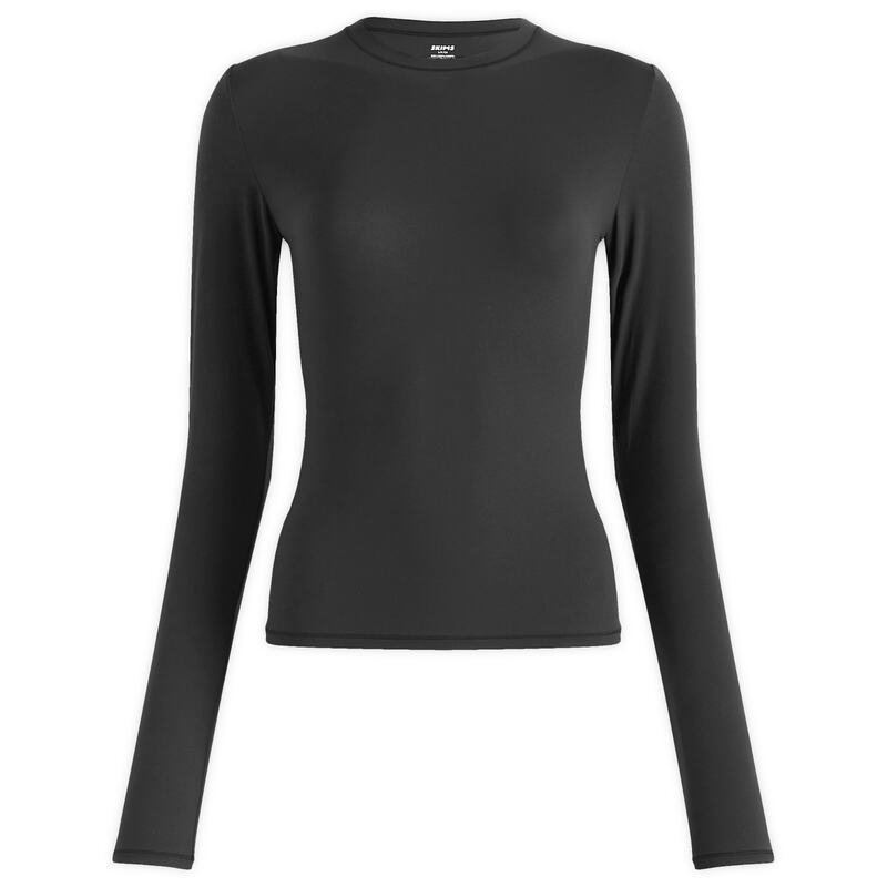 スキムズ レディース トップス Tシャツ SKIMS Fits Everybody Long Sleeve T-Shirt Onyx