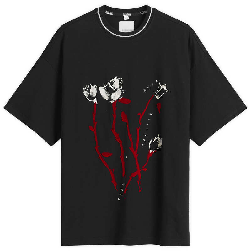 ナパピリ メンズ トップス Tシャツ Napapijri x Martine Rose T-Shirt Black Beauty ブラック