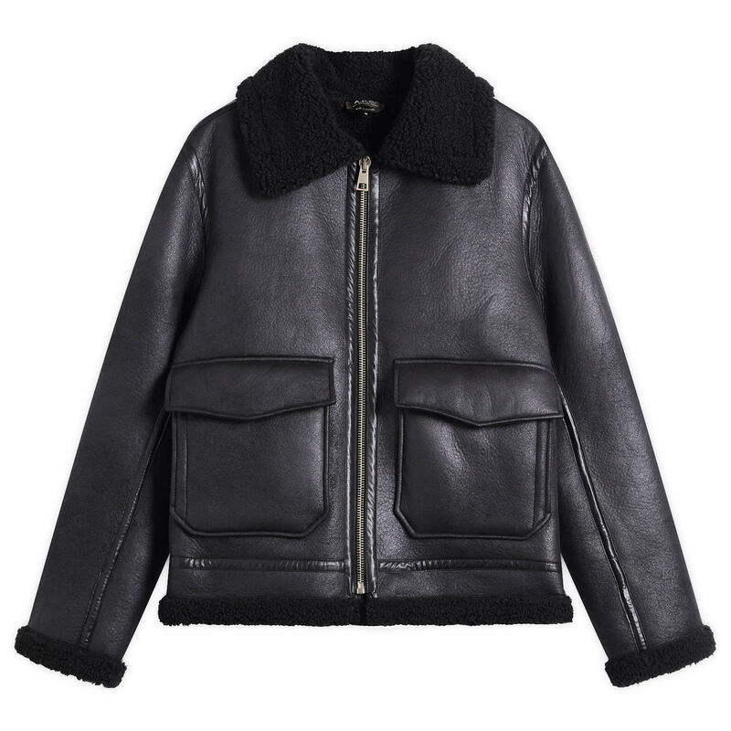 アーペーセー レディース アウター ジャケット・ブルゾン A.P.C. Tommy Faux Shearling Jacket Black ブラック
