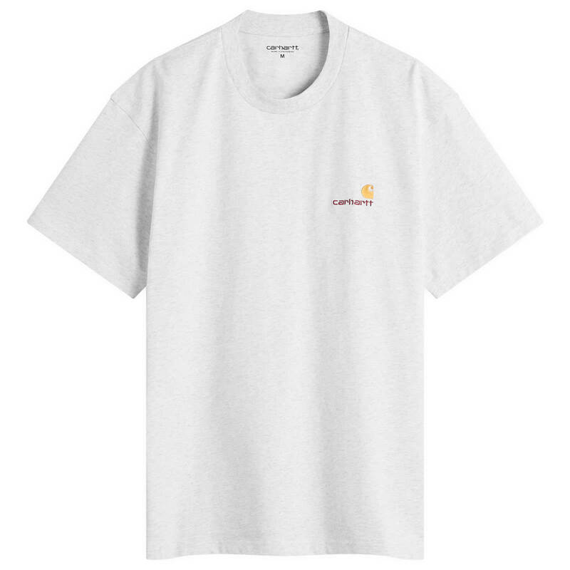 カーハート メンズ トップス Tシャツ Carhartt WIP American Script-Shirt Asheather ヘザー