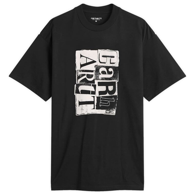 カーハート メンズ トップス Tシャツ Carhartt WIP Moving Letterpress T-Shirt Black ブラック