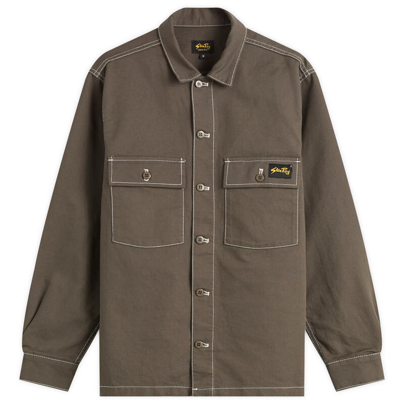 スタンレイ メンズ トップス シャツ Stan Ray CPO Shirt Charcoal Bedford チャコール