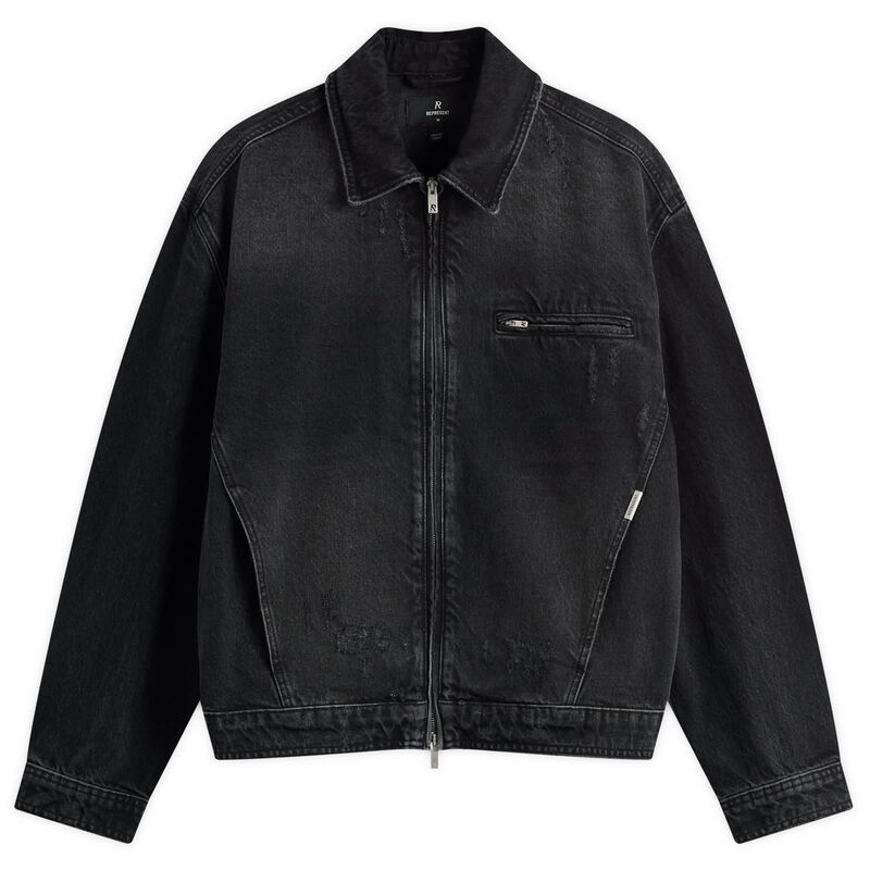 リプレゼント メンズ アウター ジャケット・ブルゾン デニム Represent Collaredenim Jacket Aged Black ブラック