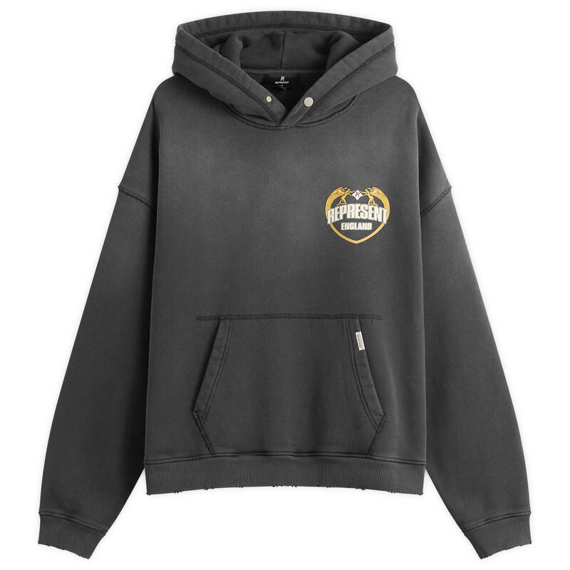 リプレゼント メンズ アウター パーカー・スウェット Represent Angel Border Hoodie Stained Black ブラック 26,134円