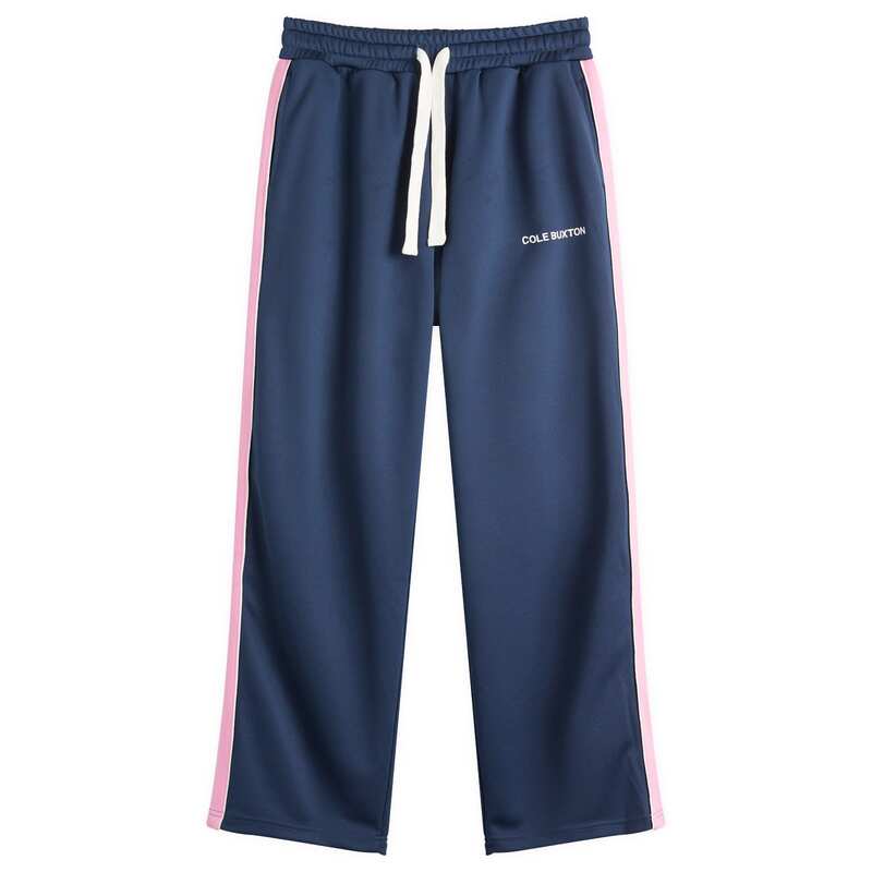 コール バクストン メンズ ボトムス カジュアルパンツ トラックパンツ コントラスト Cole Buxton Contrastape Track Pant Blue & Pink ブルー