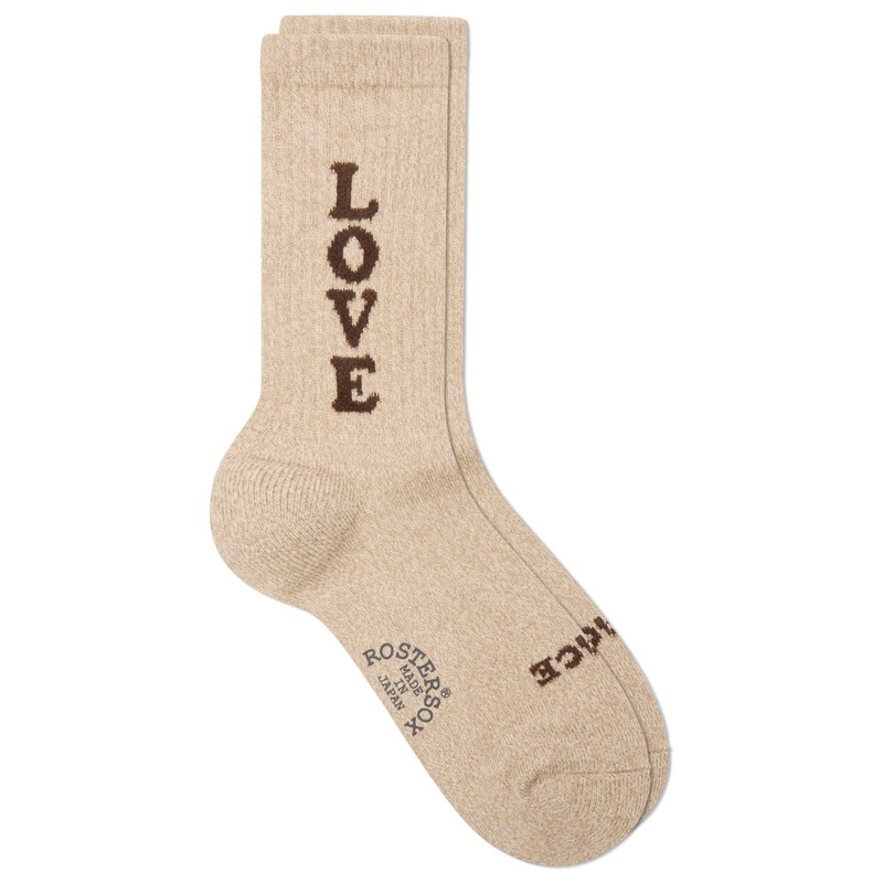 ロスターソックス メンズ アンダーウェア 靴下 Rostersox Love Socks Beige ベージュ