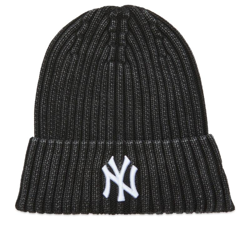 ニューエラ メンズ アクセサリー 帽子 New Era New York Yankees Washed Beanie Black ブラック