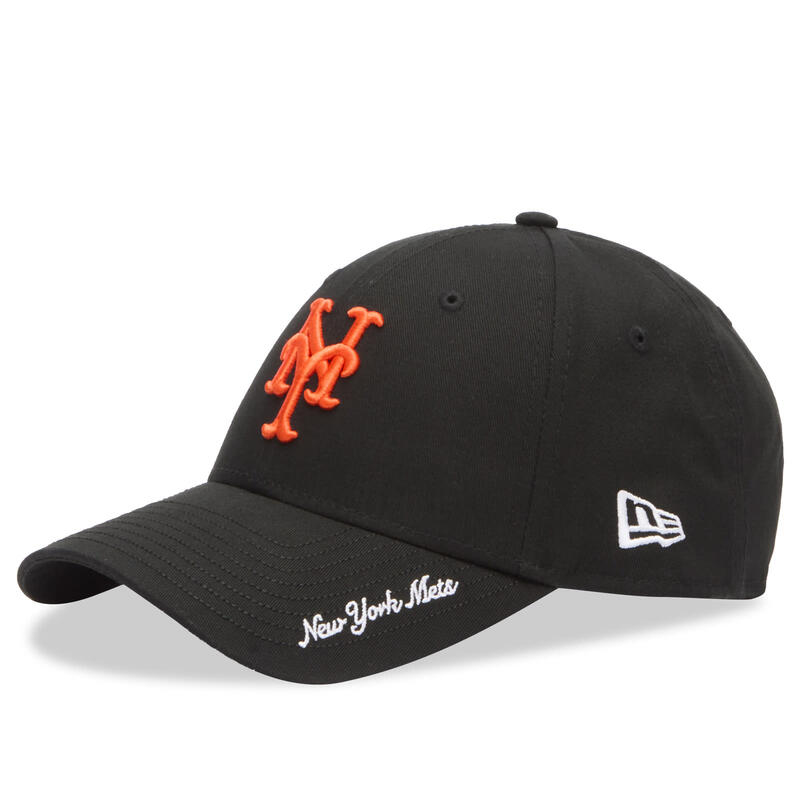 ニューエラ メンズ アクセサリー 帽子 キャップ New Era New York Mets Visor Script 9Forty Cap Black ブラック