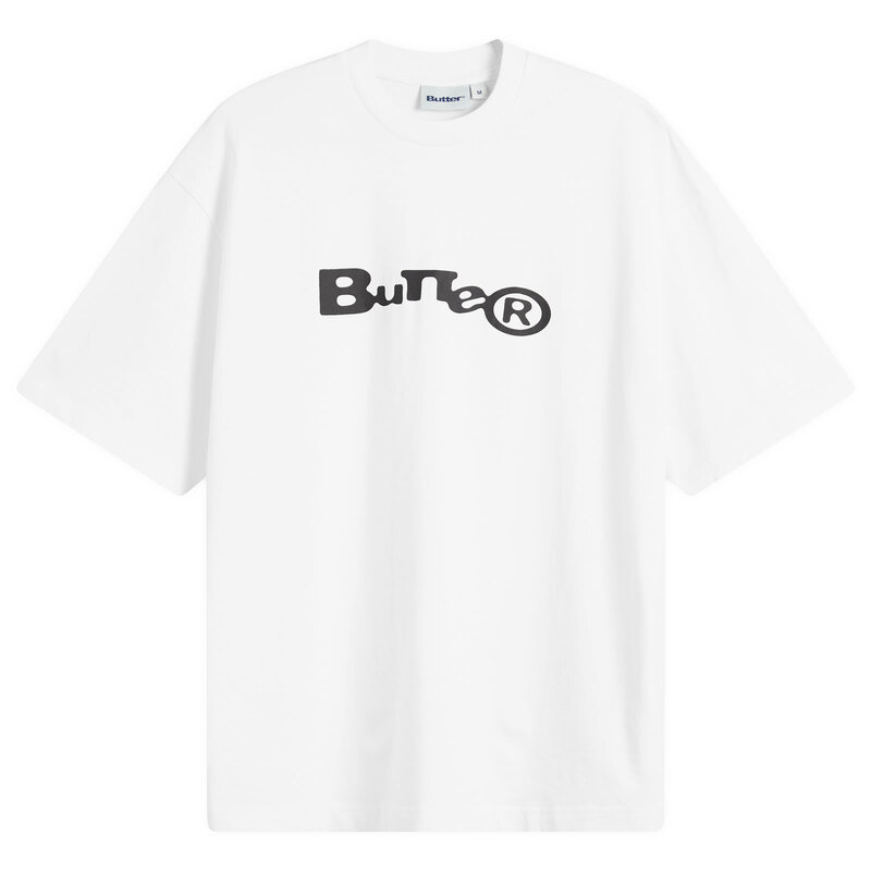 牛酪グッズ メンズ トップス ティーシャツ Butter Goods Registered T-Shirt White 白いこと メンズファッション-トップス-Tシャツ・カットソー