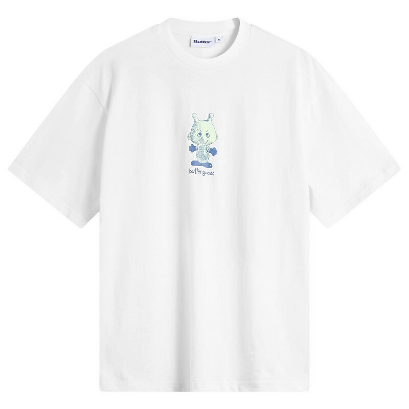牛酪グッズ メンズ トップス ティーシャツ Butter Goods Newcomer T-Shirt White 白いこと メンズファッション-Tシャツ・カットソー-トップス