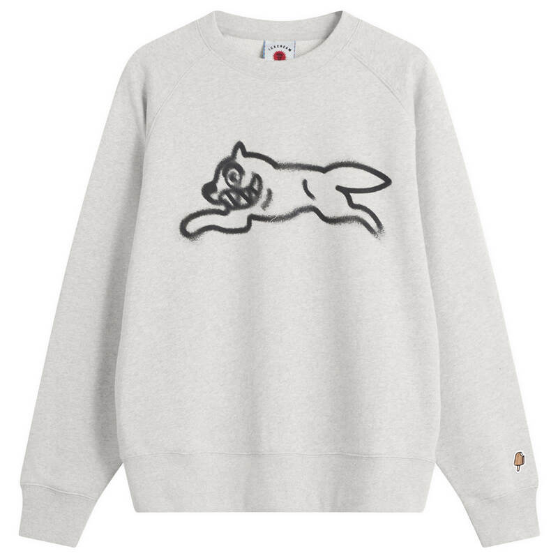 アイスクリーム メンズ アウター パーカー・スウェット シャツ ICECREAM Spray Paint Running Dog Sweatshirt Heather Grey グレー