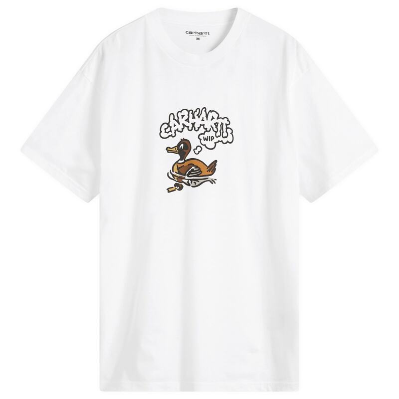 カーハート メンズ トップス Tシャツ Carhartt WIP Duck T-Shirt White ホワイト
