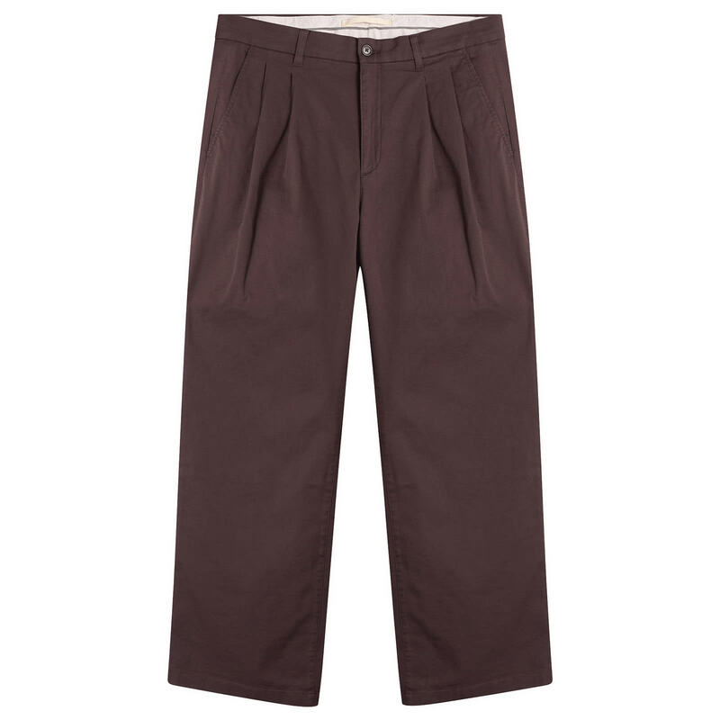 ノースプロジェクト メンズ ボトムス カジュアルパンツ プリーツ Norse Projects Benn Relaxed Twill Pleated Trouser Seal Brown ブラウン