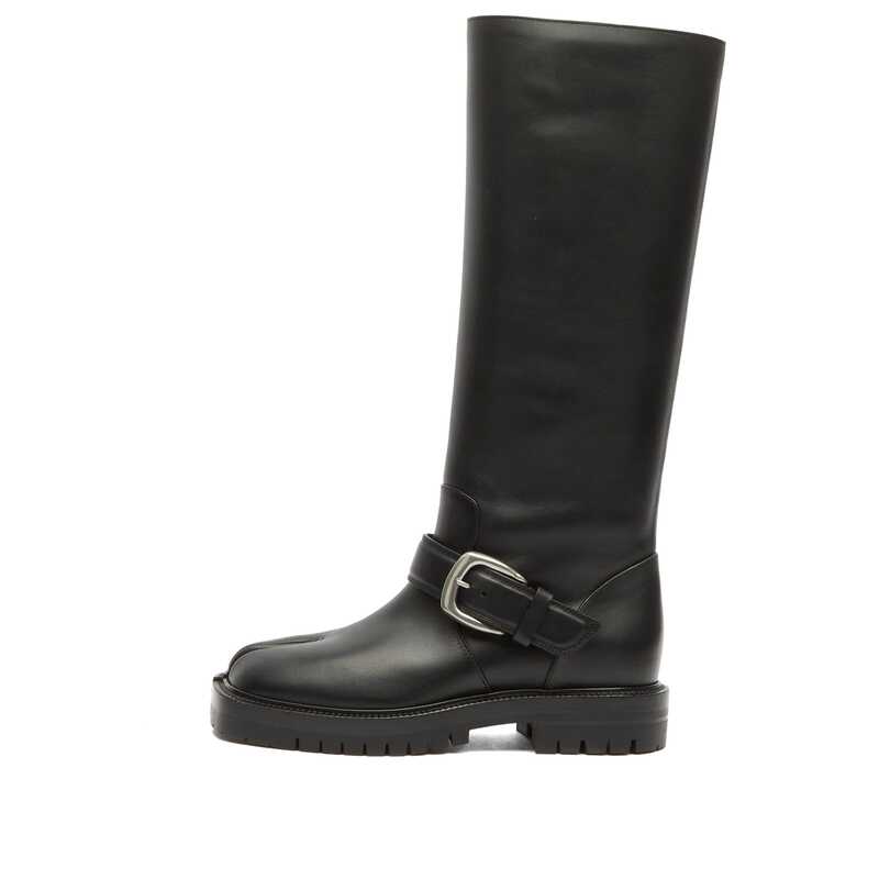 マルタンマルジェラ レディース シューズ ブーツ・レインブーツ Maison Margiela Tabi County Knee High Boots Black 黒いこと