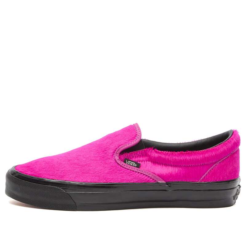 バンズ メンズ シューズ スニーカー Vans Lx Classic Slip-On 98 Sneaker Pony Hair Fuchsia フューシャ