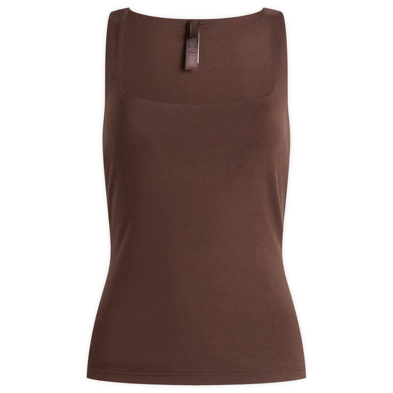 スキムズ レディース トップス タンクトップ SKIMSmooth Layersquare Neck Tank Top Espresso