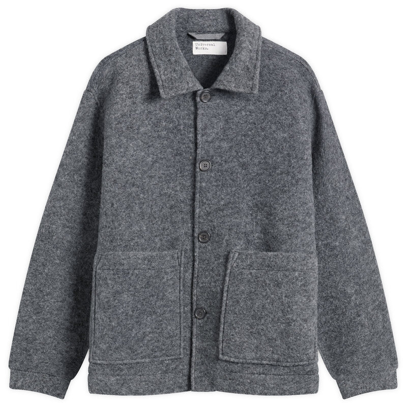 ユニバーサルワークス メンズ アウター ジャケット・ブルゾン ウール フリース Universal Works Wool Fleece Rams Jacket Grey Marl グレー