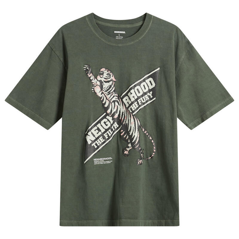 ネイバーフッド メンズ トップス Tシャツ Neighborhood SS-17 Tiger T-Shirt Green グリーン