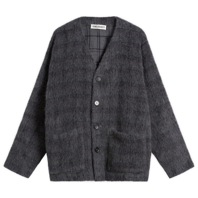 アワーレガシー メンズ アウター カーディガン ウール Our Legacy Hairy Wool Cardigan Plum プラム