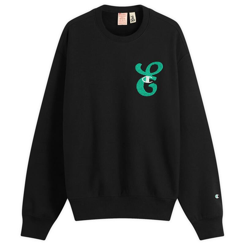 チャンピオン メンズ アウター パーカー・スウェット シャツ Champion for E by END. Crew Sweatshirt 'Emerald' Black ブラック