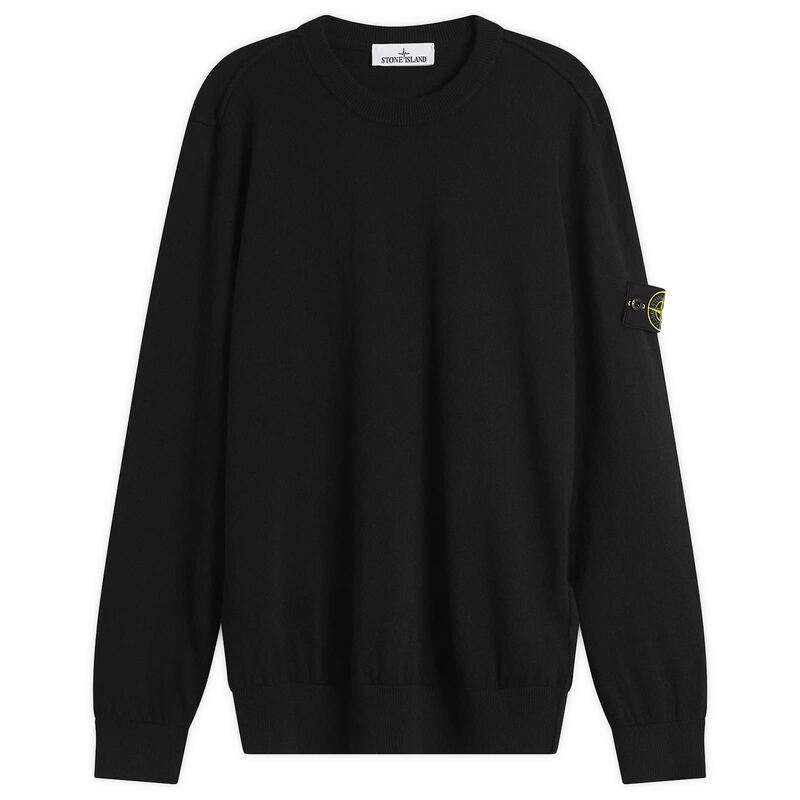 ストーンアイランド メンズ アウター ニット・セーター ウール Stone Island Geelong Wool Knit Jumper Black ブラック 62,040円