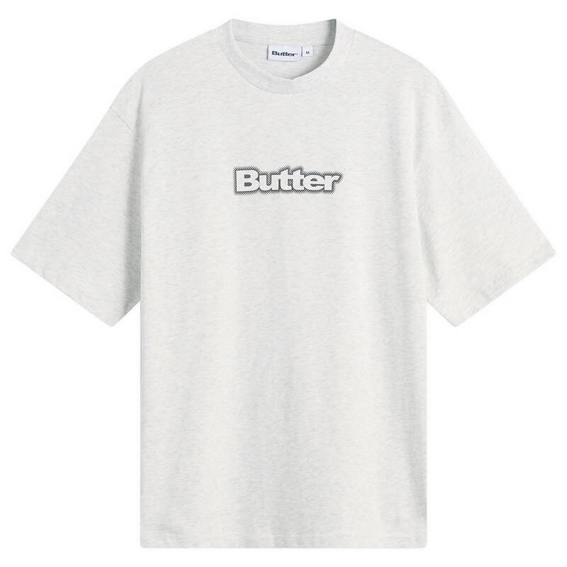 牛酪グッズ メンズ トップス ティーシャツ ロゴタイプ Butter Goods Radiant Logo T-Shirt Ash 木灰 メンズファッション-Tシャツ・カットソー