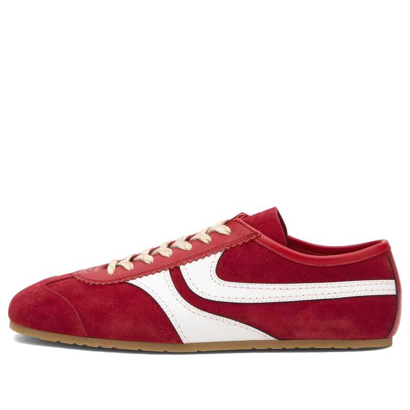 ドリス・ヴァン・ノッテン メンズ シューズ スニーカー スエード レザー Dries Vanoten Leather \u0026 Suede Sneakered レッド