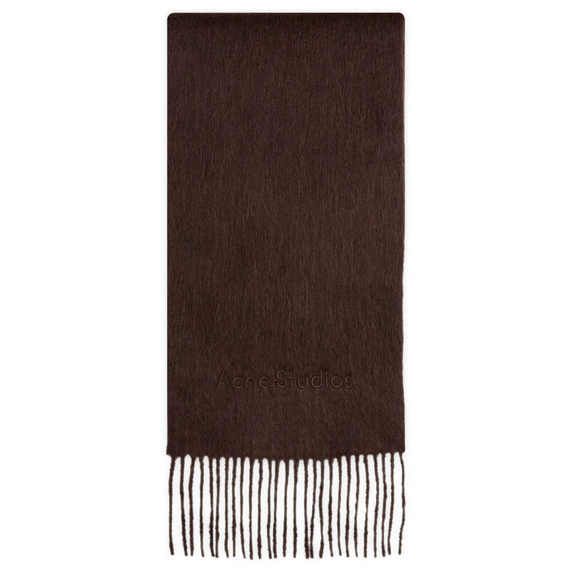アクネ ストゥディオズ メンズ アクセサリー マフラー・ストール・スカーフ Acne Studios Vinnie Scarf Dark Brown Melange ブラウン｜ReVida 店