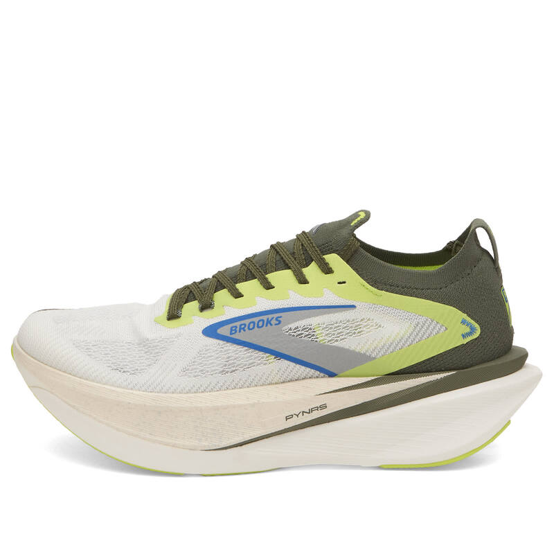 ブルックス メンズ シューズ スニーカー Brooks Hyperion Max 3 x PYNRSneaker Blanc, Acid Lime & Blue ブルー