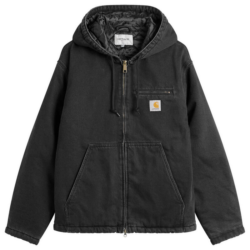 カーハート メンズ アウター ジャケット・ブルゾン Carhartt WIP Cleveland Jacket Black Stone Washed ブラック｜ReVida 店