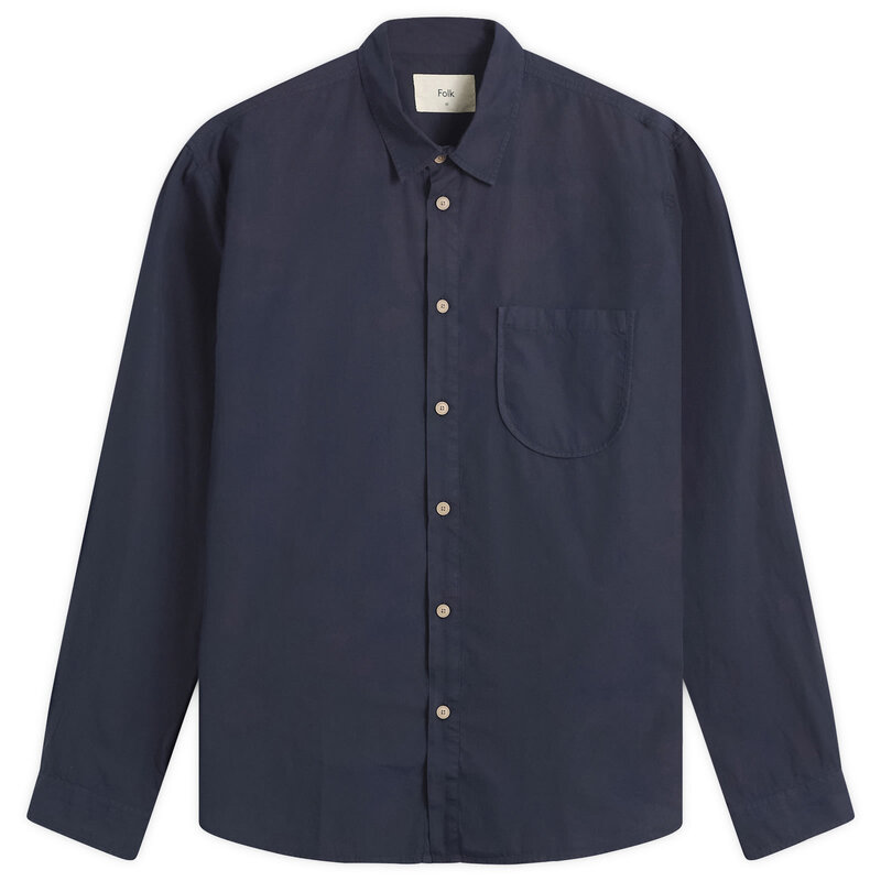 フォーク メンズ トップス シャツ Folk Curve Shirt Deep Navy ネイビー