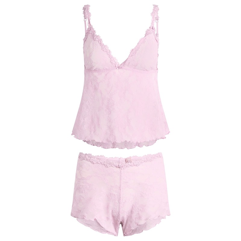 スキムズ レディース ボトムス ハーフパンツ・ショーツ レース SKIMStretch Lace Triangle Cami & Short Set Baby Pink ピンク 16,635円