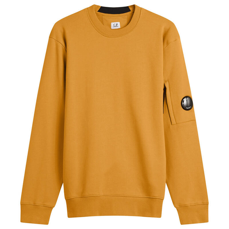 シーピーカンパニー メンズ アウター パーカー・スウェット クルーネック シャツ フリース C.P. Company Diagonal Raised Fleece Crewneck Lensweatshirt Desert Sun