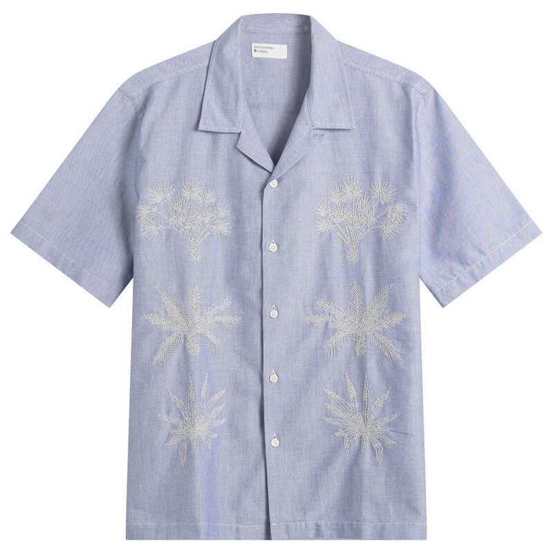 ユニバーサルワークス メンズ トップス シャツ オックスフォード Universal Works Oxford Shirting Road Trip Shirt Blue ブルー