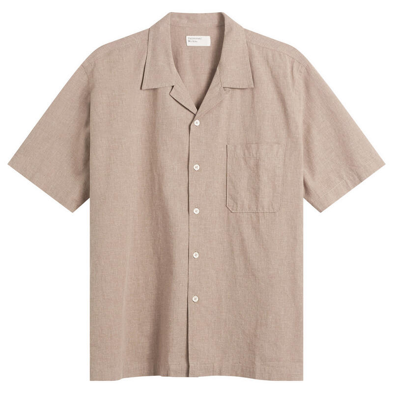 ユニバーサルワークス メンズ トップス シャツ リネン Universal Worksido Linen Mix Road Shirt Brown ブラウン