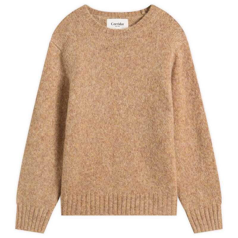 コリドー メンズ アウター パーカー・スウェット クルーネック Corridor Alpaca Crewneck Camel キャメル