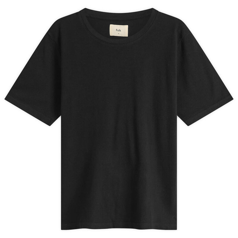 フォーク メンズ トップス Tシャツ Folk Textured T-Shirt Black ブラック