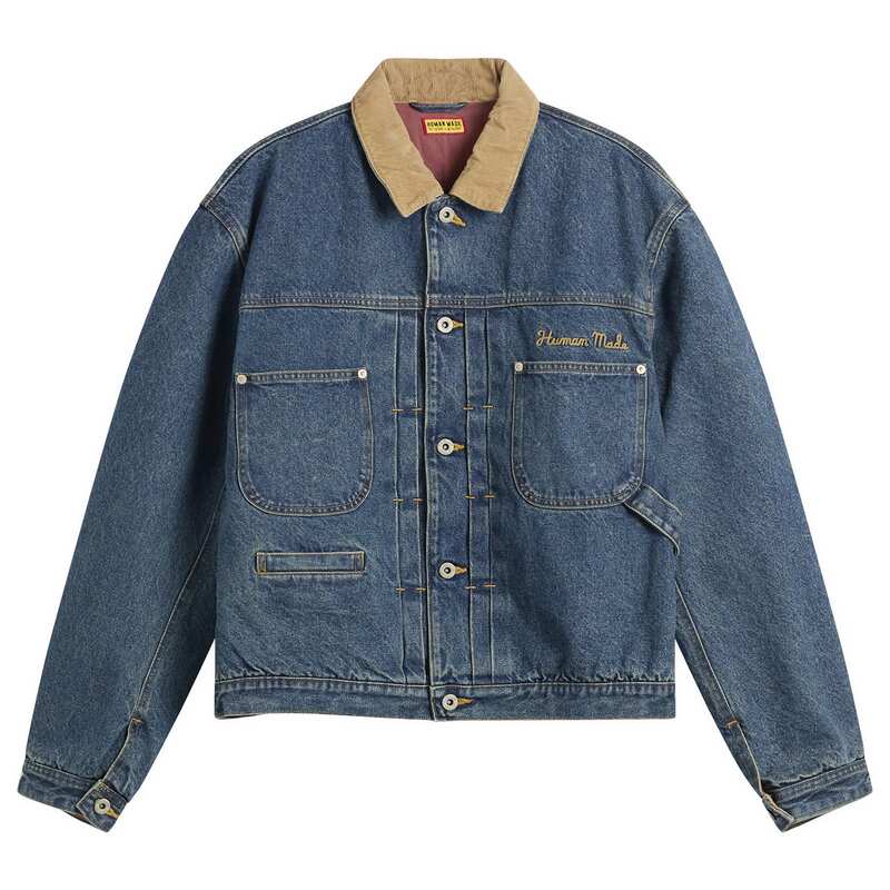 ヒューマンメイド メンズ アウター ジャケット・ブルゾン コーデュロイ デニム Human Made Corduroy Collar Denim Jacket Indigo インディゴ