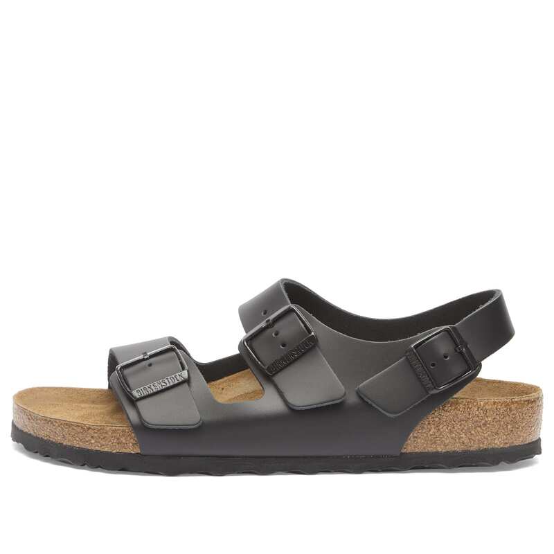 ビルケンシュトック メンズ シューズ サンダル Birkenstock Milano Black Smooth Leather ブラック