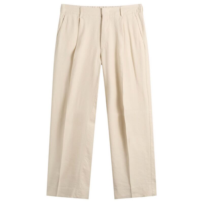 NN07 メンズ ボトムス カジュアルパンツ リネン NN07 Kay Linen Blend Trousers Ivory アイボリー