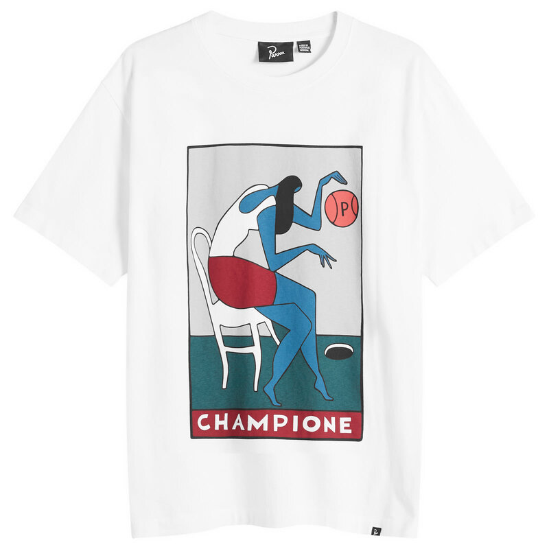 バイ パラ メンズ トップス Tシャツ By Parra Champione T-Shirt White ホワイト