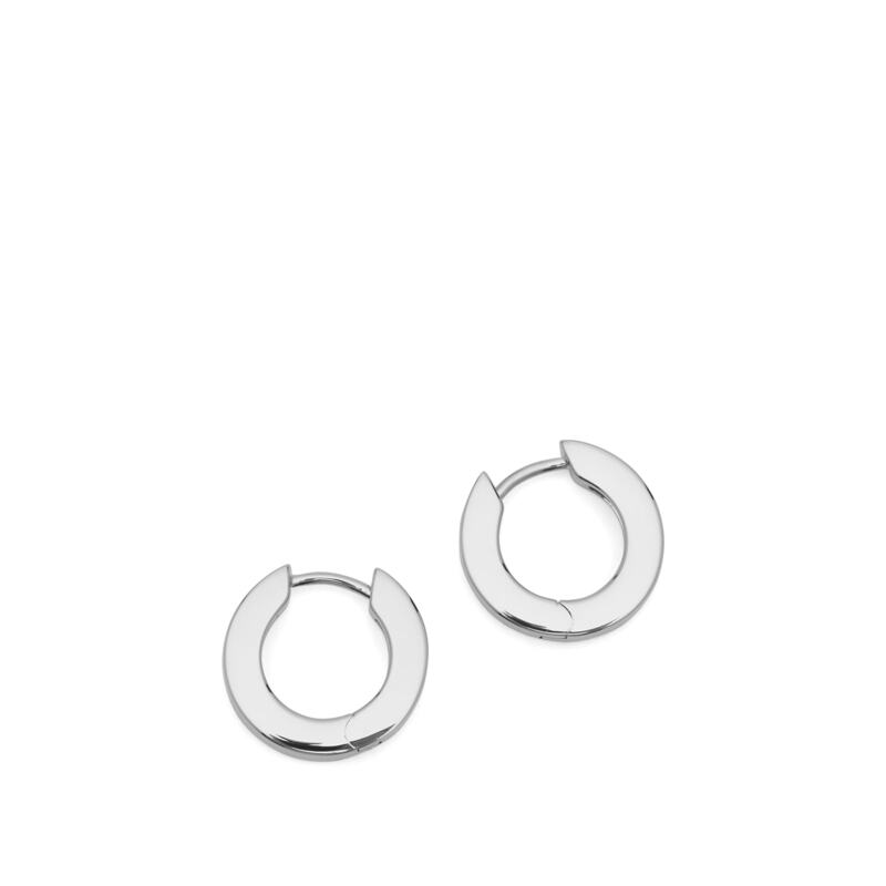 トム白木 メンズ 付属物 ピアス・イヤリング Tom Wood Beck Hoops Earringsilver しろがね色