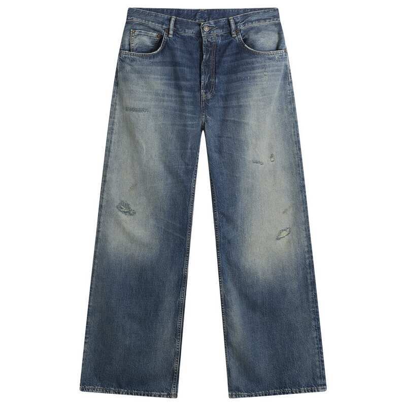 アクネ ストゥディオズ メンズ ボトムス デニムパンツ ワイドレッグ ジーンズ Acne Studios 2021 Daybreak Wash Wide Leg Jeans Mid Blue ブルー