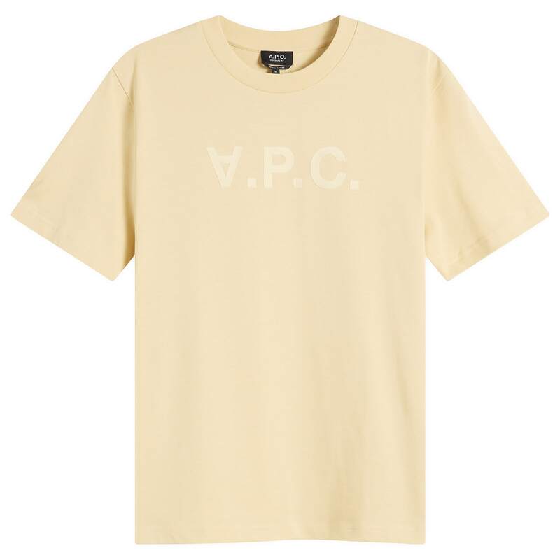 アーペーセー メンズ トップス Tシャツ ロゴ A.P.C. VPC Logo T-Shirt Yelow