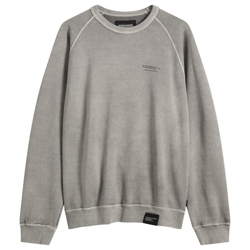 ネイバーフッド メンズ アウター パーカー・スウェット シャツ ロゴ Neighborhood Pigment Dyed Logo Sweatshirt Gray グレー|ReVida 店