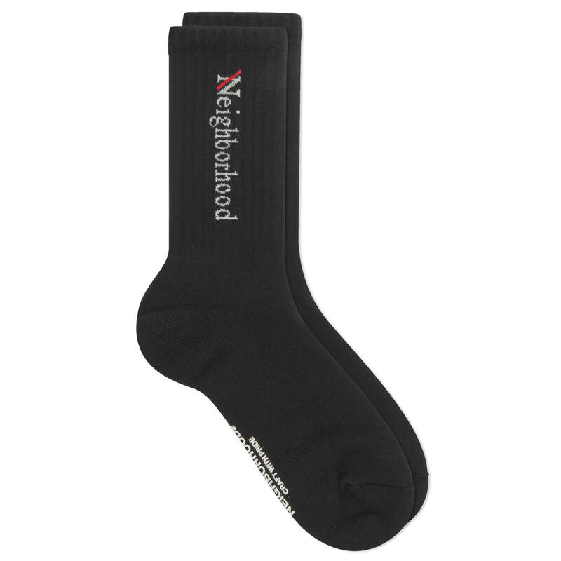 ネイバーフッド メンズ アンダーウェア 靴下 ロゴ Neighborhood Logo Socks Black ブラック
