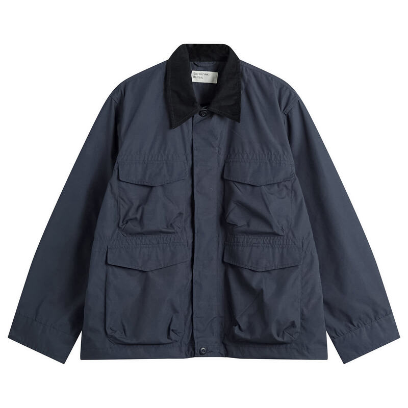ユニバーサルワークス メンズ アウター 上衣・上衣 Universal Works Recycled Poly Parachute Field Jacket Navy 米国海軍 メンズファッション-コート・ジャケット