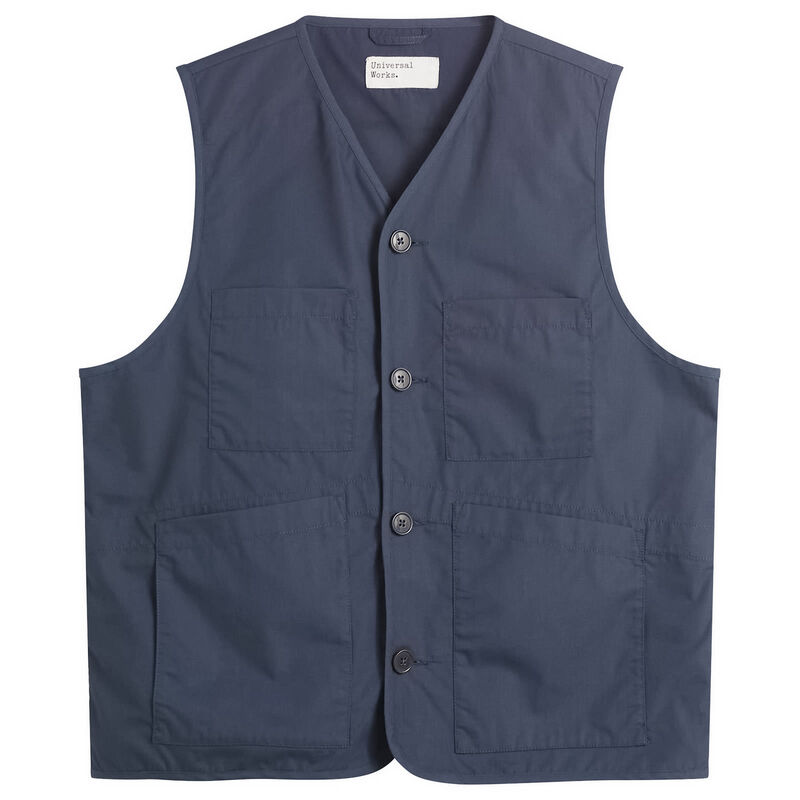ユニバーサルワークス メンズ トップス ベスト コート Universal Works Recycled Poly Tech City Waistcoat Navy ネイビー