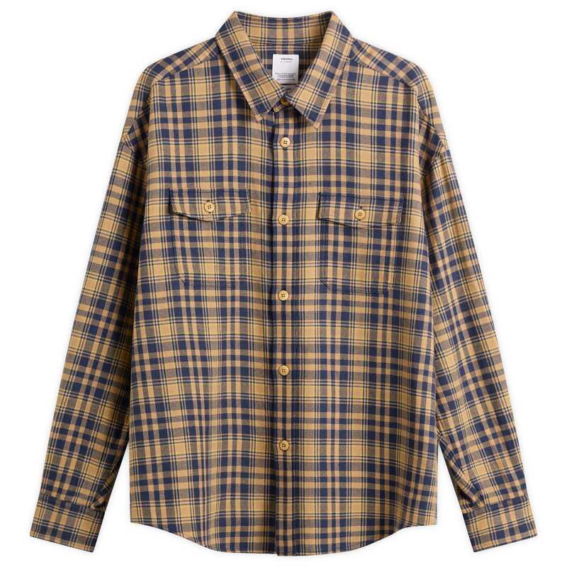 ビズビム メンズ トップス ティーシャツ Visvim Lumber Check Long Sleeve Shirt Navy 米国海軍